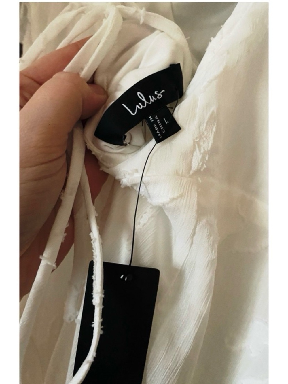 LULUS White Embroidered Tie Back Maxi Dress - Picture 9 of 9